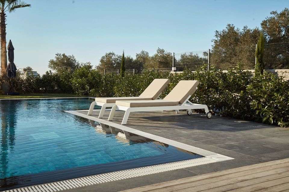 Lora Alüminyum Şezlong - Beyaz - 1 Adet