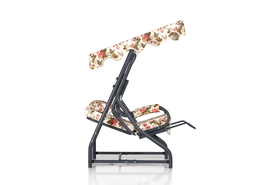 Camellia Tek Kişilik Yatarlı Bahçe Salıncağı - İngiliz Güllü