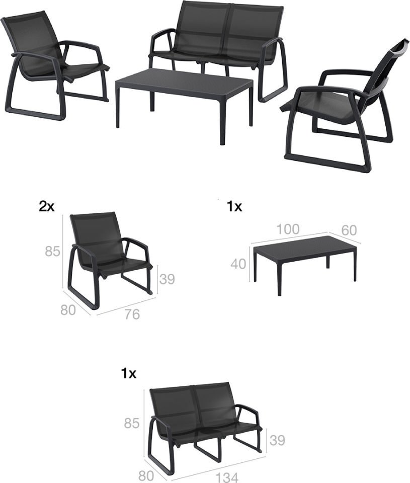 Pacific Lounge Set (Kolçaklı)