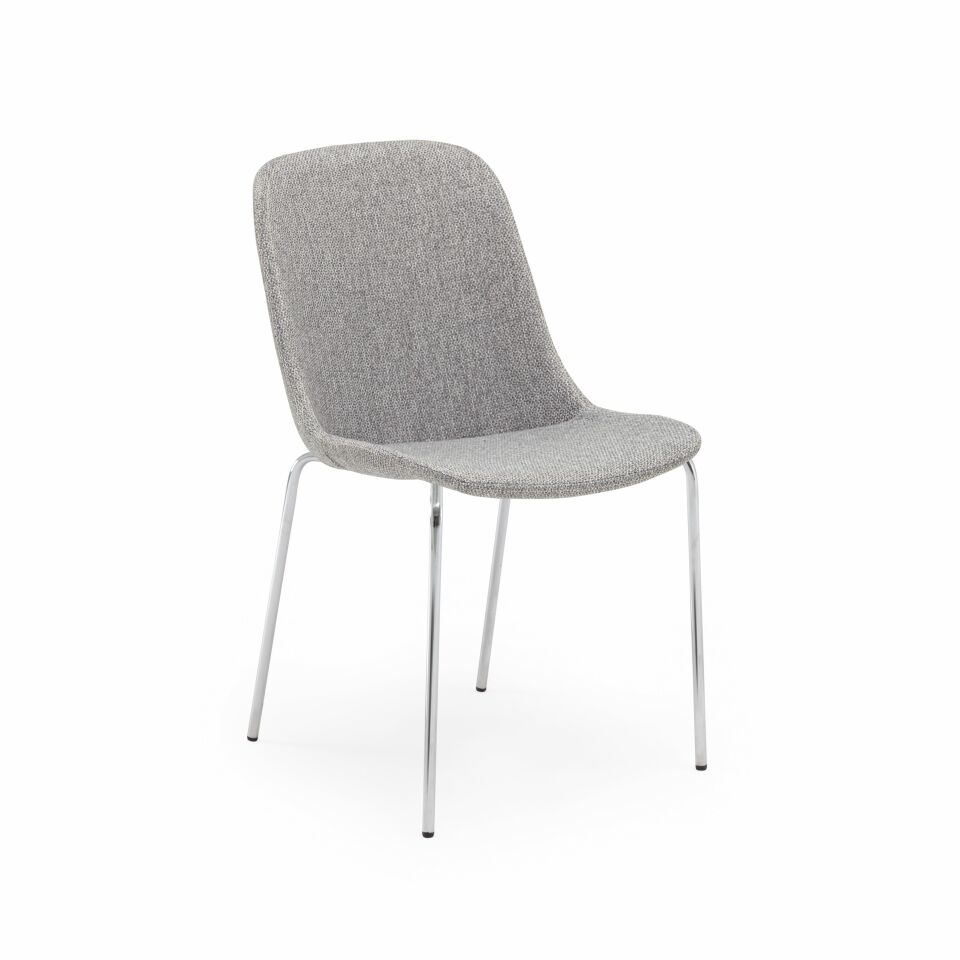 Shell-M Pad Sandalye l Krom Ayak